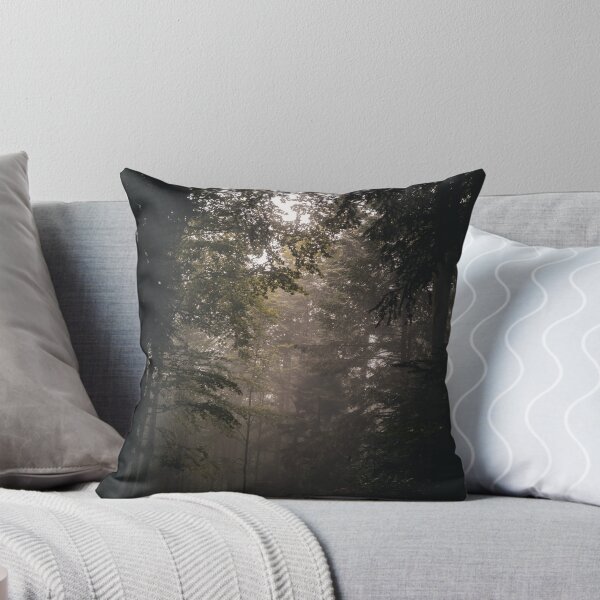 Item preview, Moody Foggy Forest Misty Woodland Trees Landscape Photography designed and sold by wildsilencee.