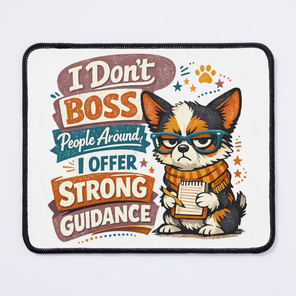 Item preview, I Don't Boss People Around I Offer Strong Guidance Funny Corgi Office Humor designed and sold by inkoutninja.
