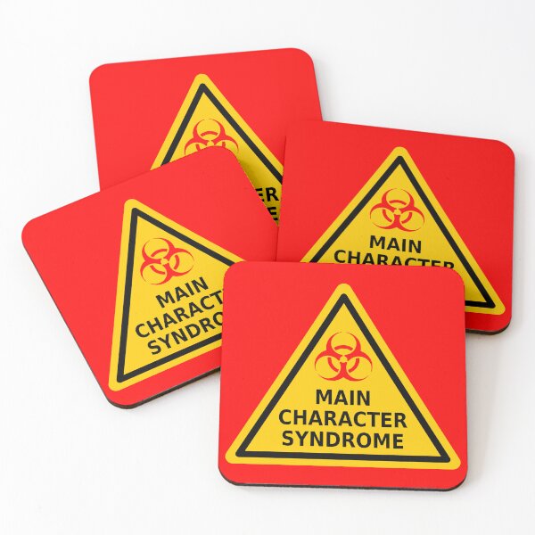 Item preview, Main Character Syndrome Contagion Warning Sign (with Red Biohazard Symbol) designed and sold by Karate Octopus.