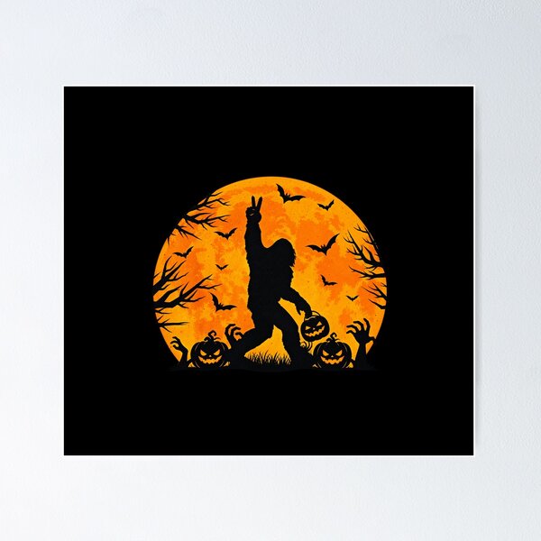 Item preview, Spooky Halloween Bigfoot Pumpkin Funny Halloween Sasquatch designed and sold by Altenpendinton.