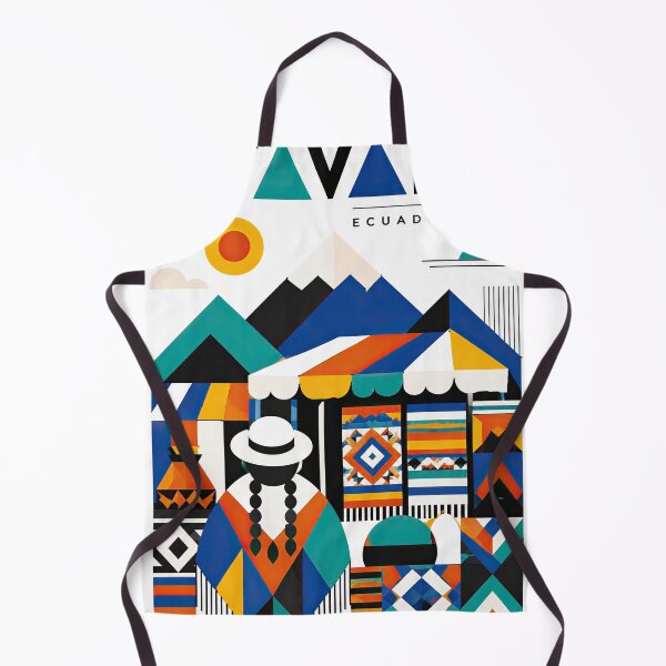Item preview, Colorful Otavalo Ecuador travel illustration featuring Andean mo designed and sold by ckybe.