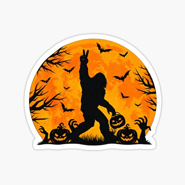 Item preview, Spooky Halloween Bigfoot Pumpkin Funny Halloween Sasquatch designed and sold by Altenpendinton.