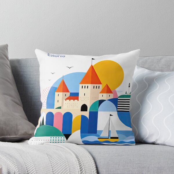 Aperçu de l'œuvre Colorful geometric illustration of Kuressaare, Estonia featuring créée et vendue par ckybe.