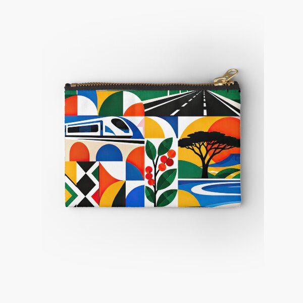Item preview, Colorful geometric poster celebrating Ethiopia with landscapes, designed and sold by ckybe.