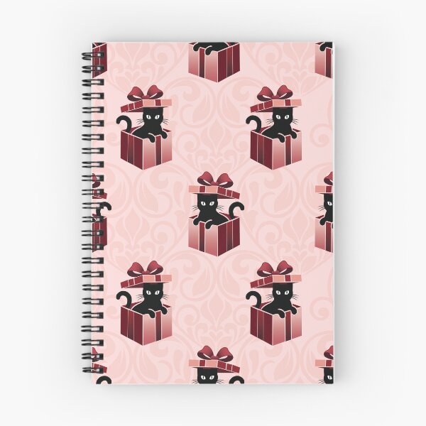 Item preview, Black Cat in Gift Box Seamless Pattern designed and sold by prapapon.