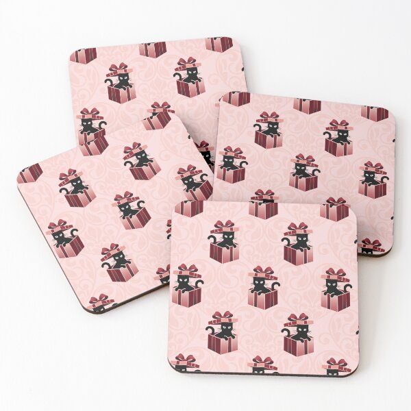 Item preview, Black Cat in Gift Box Seamless Pattern designed and sold by prapapon.