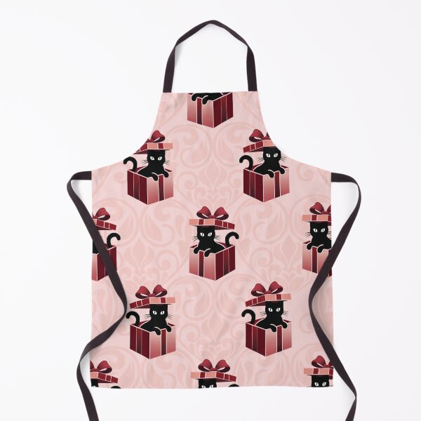 Item preview, Black Cat in Gift Box Seamless Pattern designed and sold by prapapon.