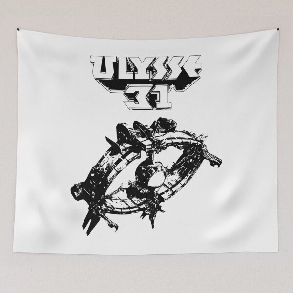 Item preview, 80S Nostalgia Ulysses Spaceship In Monochrome designed and sold by BarkerWilly.