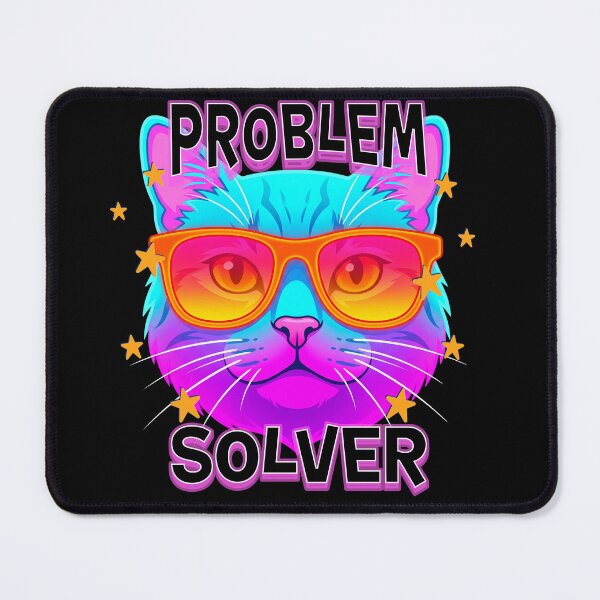 Item preview, Neon Cyberpunk Cat Problem Solver designed and sold by littleblued.