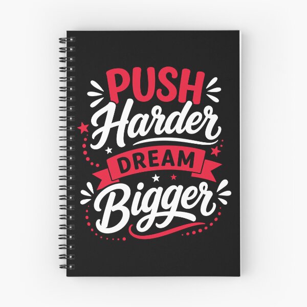 Item preview, Push Harder Dream Bigger Motivational Success Typography T-Shirt designed and sold by rejowan-arts.