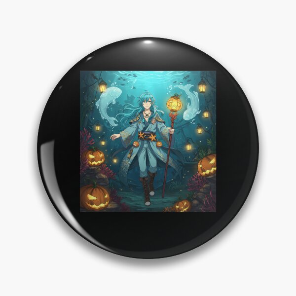 Artikelvorschau, Anime-Kunstwerk: Halloween-Kürbislaterne mit Ozeanprinz entworfen und verkauft von KevinJamesy.