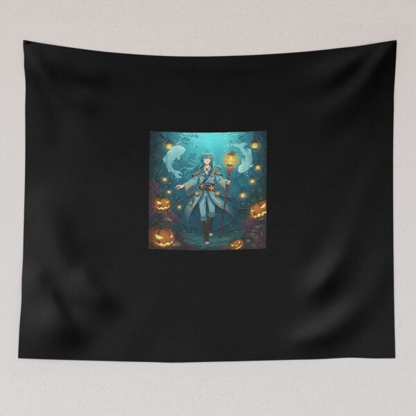 Item preview, Ocean Prince Halloween Pumpkin Lantern Anime Artwork designed and sold by KevinJamesy.