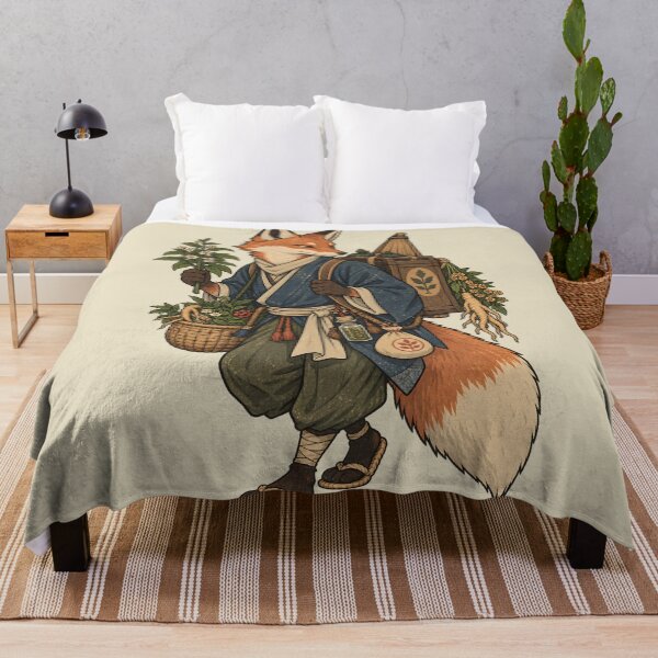 Item preview, Japanese Fox Herbalist Vintage Art | Traditional Apothecary Fox Illustration | Japanese Folklore Animal designed and sold by Leeded.
