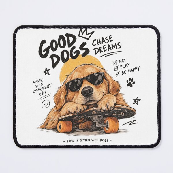 Item preview, Good Dogs Chase Dreams - Skater Golden Retriever Streetwear designed and sold by GenZFashion000.