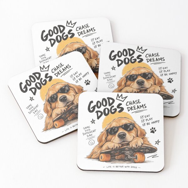 Item preview, Good Dogs Chase Dreams - Skater Golden Retriever Streetwear designed and sold by GenZFashion000.