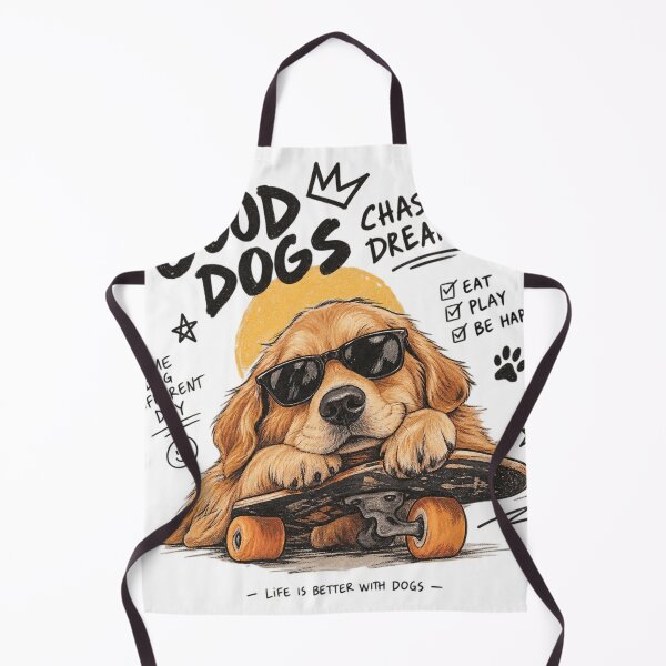 Item preview, Good Dogs Chase Dreams - Skater Golden Retriever Streetwear designed and sold by GenZFashion000.