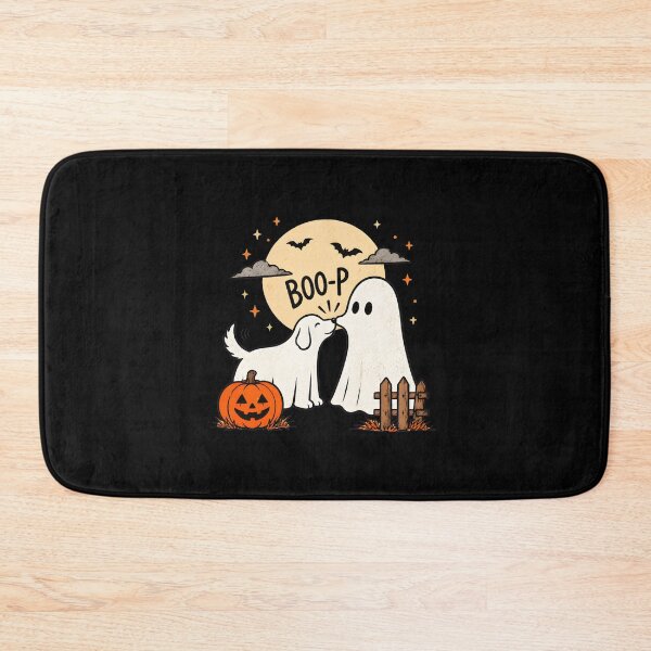 Item preview, Boo P Ghost Dog Cute Halloween Pumpkin Moon Art designed and sold by SoyLamderma.