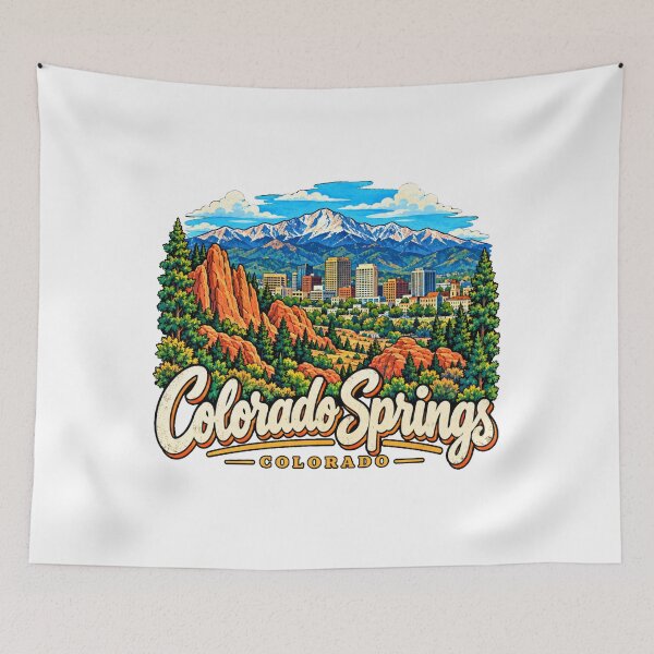 Item preview, Hand Drawn Colorado Springs Colorado Travel Souvenir Landmark Gift designed and sold by MichaeIRellov.