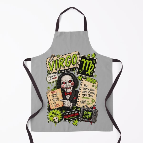 Item preview, Virgo Billy the Puppet Saw Horror Zodiac Collage designed and sold by ElizBurkes.