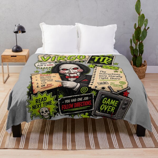 Item preview, Virgo Billy the Puppet Saw Horror Zodiac Collage designed and sold by ElizBurkes.