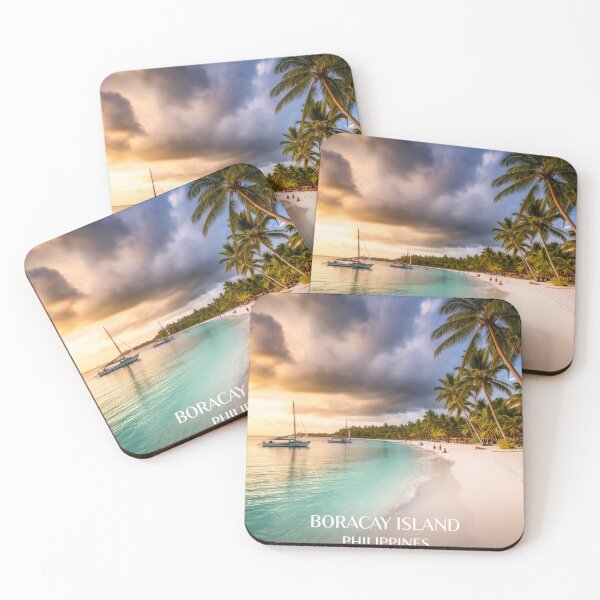 Item preview, Sunset Serenity on White Beach | Tropical Dreamscape designed and sold by nhk999.