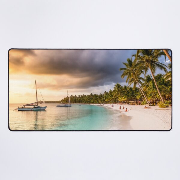 Item preview, Sunset Serenity on White Beach | Tropical Dreamscape designed and sold by nhk999.