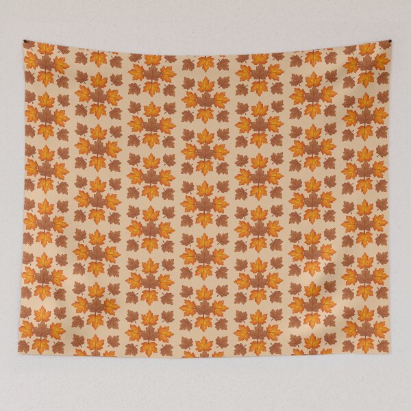 Item preview, Muted Autumn Leaves Pattern on Warm Taupe Background designed and sold by ​Jyoti Digital Artist.