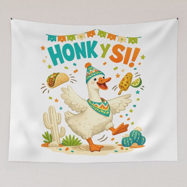 Item preview, Honky Sii Funny Fiesta Goose Taco Elote Cactus Party Art Design designed and sold by inkoutninja.