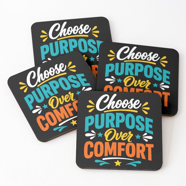 Item preview, Choose Purpose Over Comfort Motivational Mindset Typography T-Shirt designed and sold by rejowan-arts.