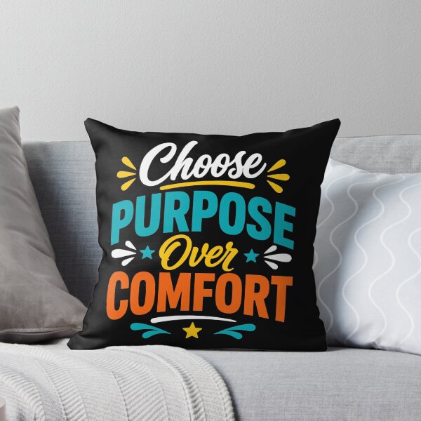 Item preview, Choose Purpose Over Comfort Motivational Mindset Typography T-Shirt designed and sold by rejowan-arts.