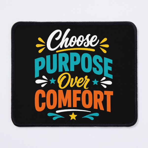 Item preview, Choose Purpose Over Comfort Motivational Mindset Typography T-Shirt designed and sold by rejowan-arts.