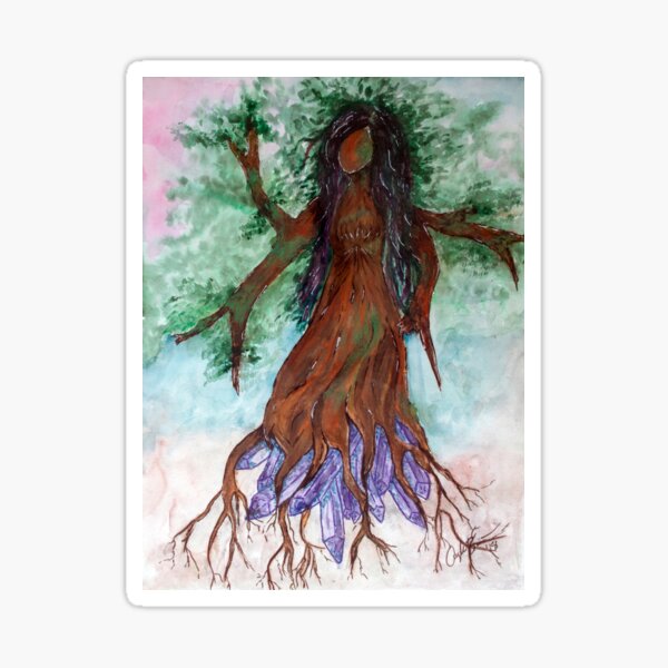 Dryad on Amethyst Sticker