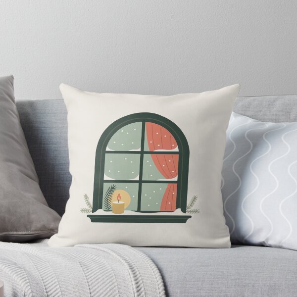 Item preview, Cozy Christmas Window Candle Glow designed and sold by TrendMorphic.