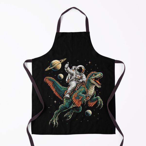 Item preview, Astronaut Riding Raptor In Space Dinosaur Graphic designed and sold by gordonbwyashop.