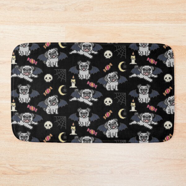 Item preview, pixel bat pugs halloween 8-bit video game style designed and sold by FandomizedRose.