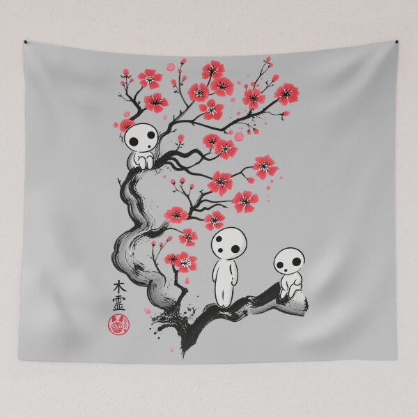Item preview, Kodama Princess Mononoke Sakura Studio Ghibli Art designed and sold by ElizBurkes.