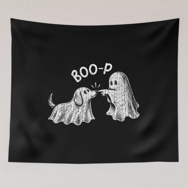 Item preview, Boo-p Ghost Dog Halloween Playful Cute Art designed and sold by SoyLamderma.
