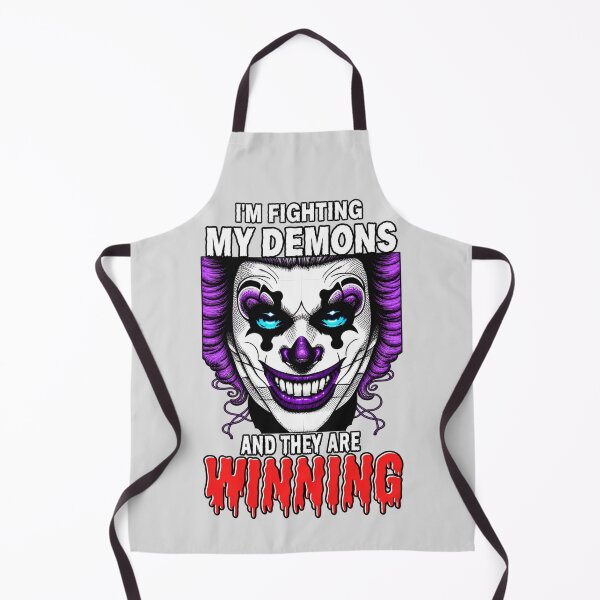 Item preview, Fighting My Demons Evil Clown Dark Humor Art designed and sold by ElizBurkes.