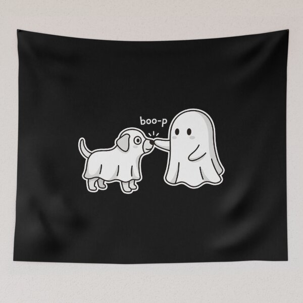 Item preview, Cute Ghost Booping Dog with Boo-P designed and sold by GiaoCalonas.
