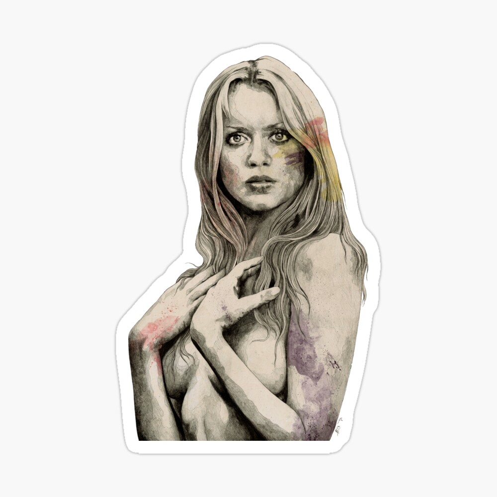 Paint a Vulgar Picture, female nude erotic portrait, trs - Erotic Drawing  - Sticker
