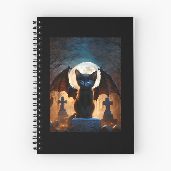 Item preview, Cute Gothic Black Kitten Vampire Bat Wings Spooky Art designed and sold by AmandaWalkere.