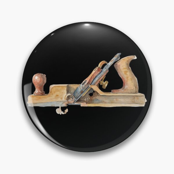 Item preview, Vintage Woodworking Hand Plane Carpenter Tool Watercolor Art designed and sold by bvdesignart.