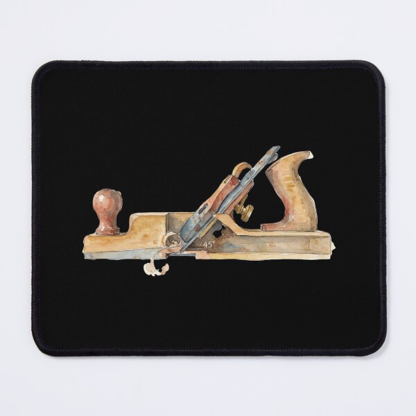Item preview, Vintage Woodworking Hand Plane Carpenter Tool Watercolor Art designed and sold by bvdesignart.