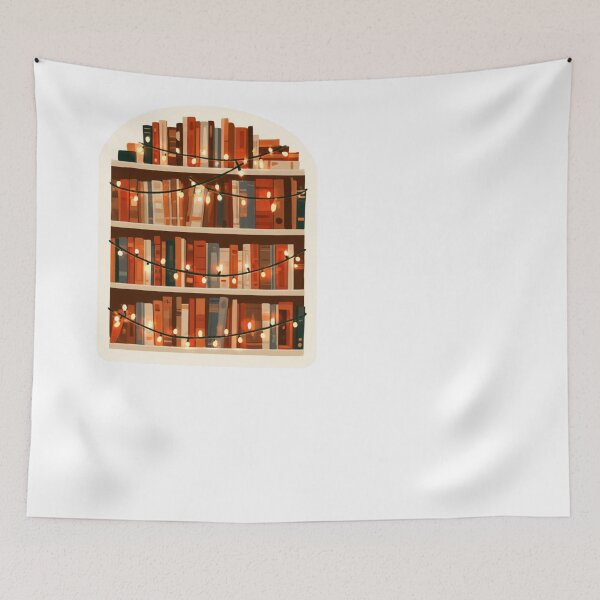 Item preview, Cozy Bookshelf Fairy Lights Reading Lover designed and sold by NicolasGlowArt.