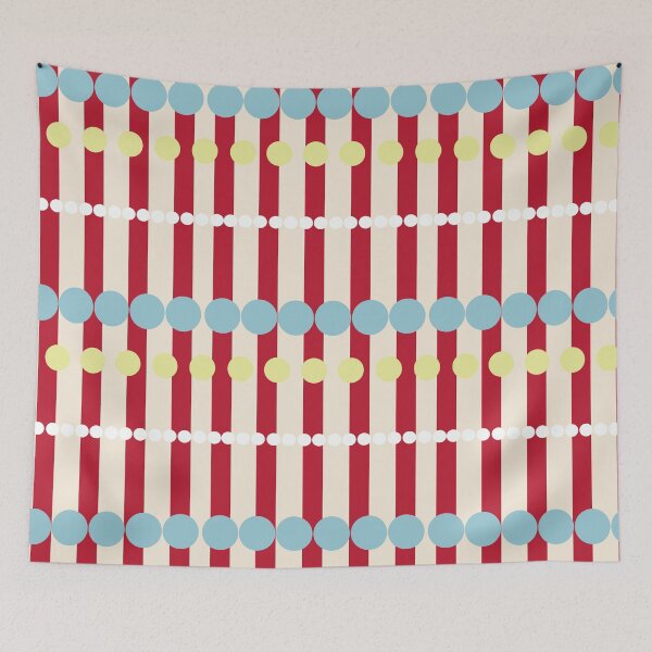 Item preview, Vintage Funhouse Circus: Minimalist Retro Stripes & Spheres designed and sold by Love Pantone .