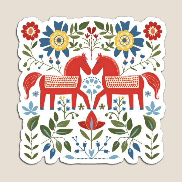 Item preview, Swedish Dala Horses, Floral Horses designed and sold by xiao xuans.