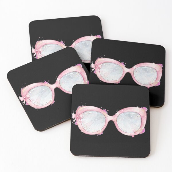Item preview,  Preppy Pink Bow Glasses Graphic | Watercolor Fashion Art designed and sold by ZyVoAli.