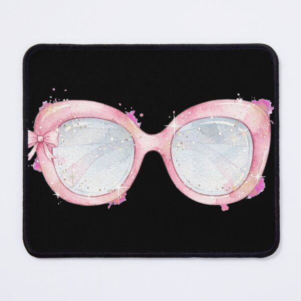 Item preview, Preppy Pink Bow Glasses Graphic | Watercolor Fashion Art designed and sold by ZyVoAli.