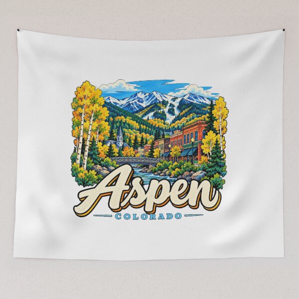 Item preview, Hand Drawn Aspen Colorado Travel Souvenir Landmark Gift designed and sold by MichaeIRellov.