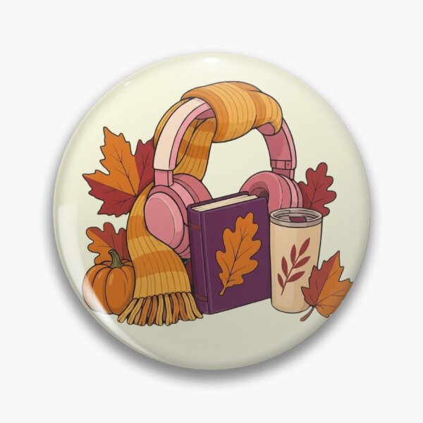 Item preview, Autumn Playlist Fall Headphones Book and Pumpkin Cozy Vibe designed and sold by Akira Design Store.